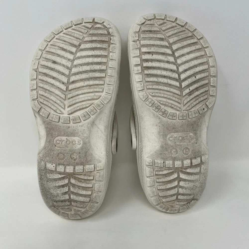 Crocs Classic Clogs White Youth Size C 13 Slip On Water Shoes Comfort Kids Boys